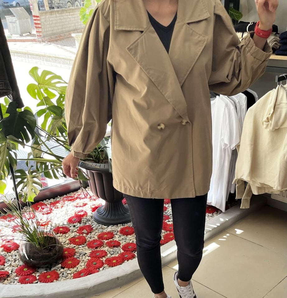 Balon Kol Oversize Trençkot