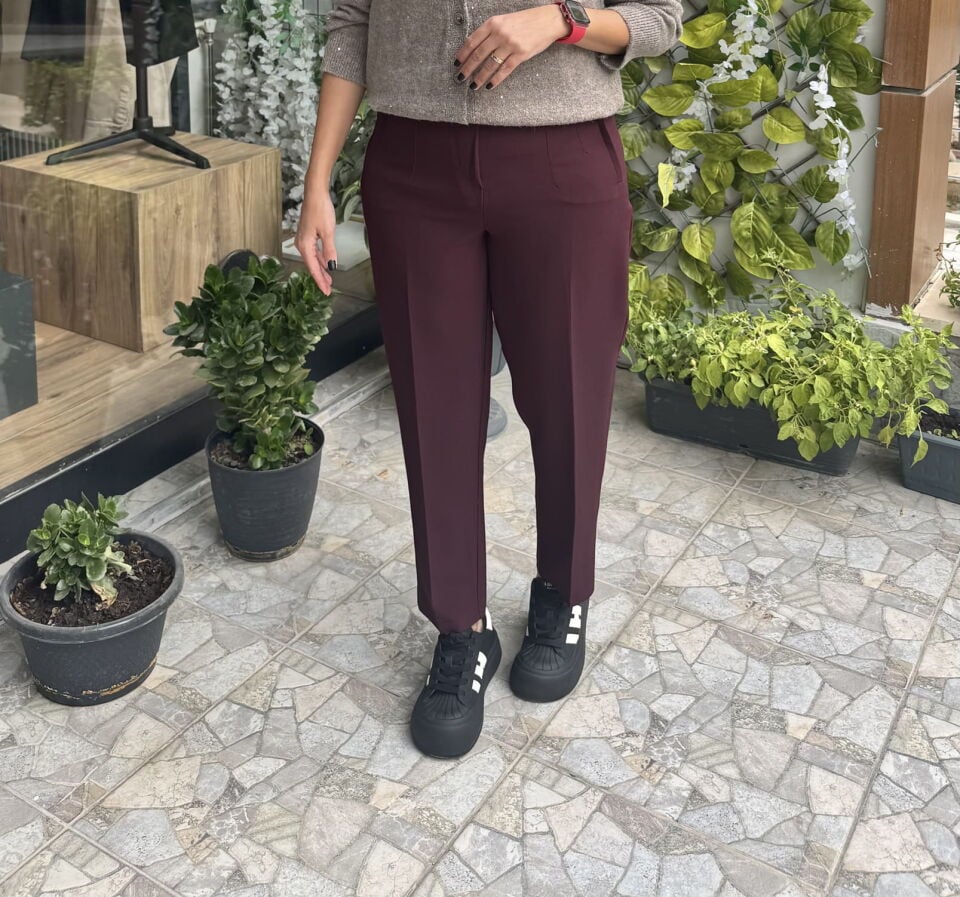 Pensli Mürdüm Havuç Pantolon