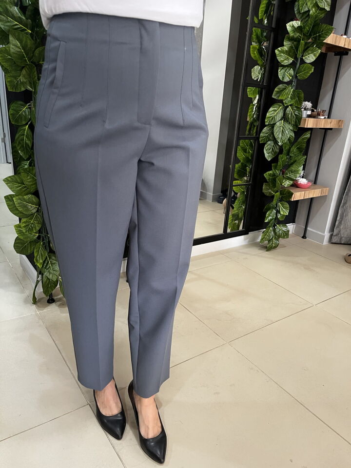 Pensli Koyu Gri Havuç Pantolon