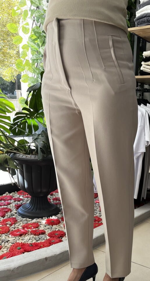 Pensli Taş Rengi Havuç Pantolon