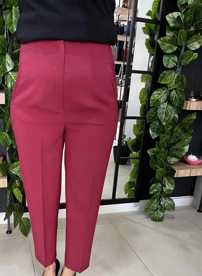 Pensli Bordo Havuç Pantolon