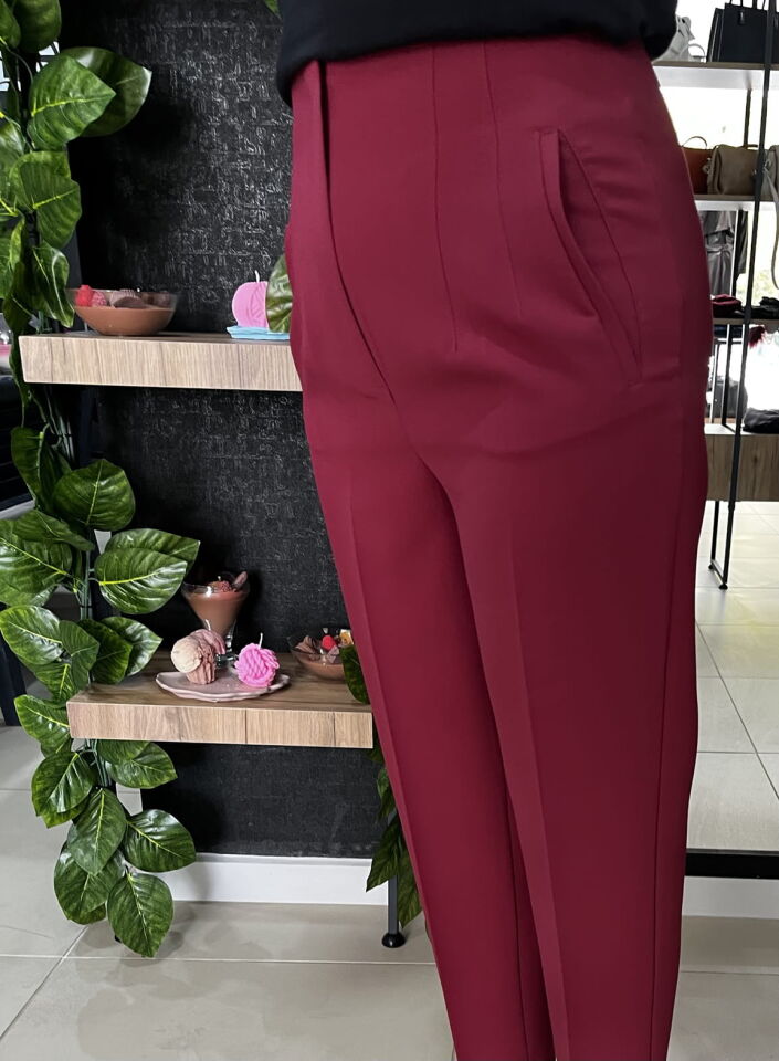 Pensli Bordo Havuç Pantolon